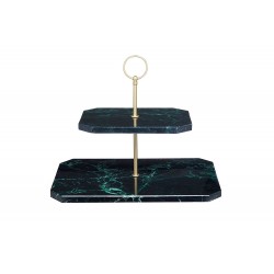Artesà Marble 2-Tier Cake Stand/Serving Set, Green Marble