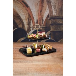 Artesà Marble 2-Tier Cake Stand/Serving Set, Green Marble