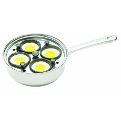 Kitchen Craft Stainless Steel 4 Cup Egg Poacher Set 