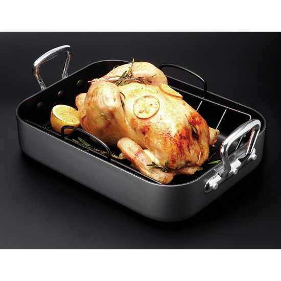 Shop quality Master Class Non-Stick Roasting Tin with Rack 40cm x 28cm - Heavy Duty/Rust Resistant/ Carbon Steel with Handles in Kenya from vituzote.com Shop in-store or online and get countrywide delivery!