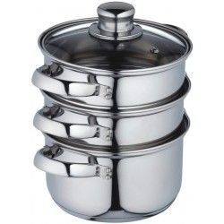 Kitchen Craft Stainless Steel Three Tier, 16cm Steamer