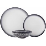 Maxwell & Williams Caviar Granite 12 Piece Porcelain Dinner Set