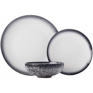 Maxwell & Williams Caviar Granite 12 Piece Porcelain Dinner Set