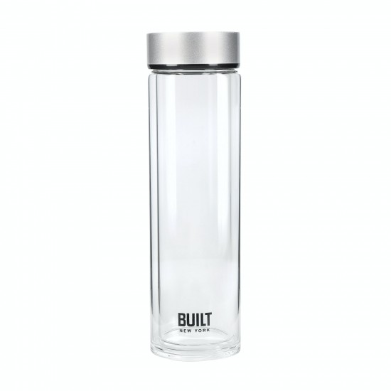 BUILT Tiempo Insulated Glass Water Bottle, Silver, 450ml, BLTGLS450SIL Shop quality BUILT Tiempo Insulated Glass Water Bottle, Silver, 450ml in Kenya from vituzote.com Shop in-store or get countrywide delivery!