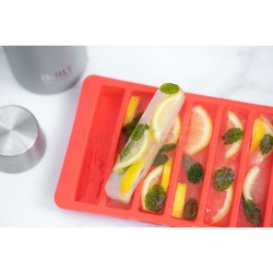 BUILT Water Bottle Ice Cube Tray, Red, 19.5 x 11.5cm