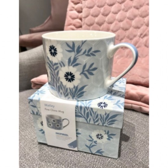 Shop quality Creative Tops Matley Squat-Shaped Fine China Mug with Printed Decorative Floral Pattern, Blue/White - Gift Boxed, 450 ml in Kenya from vituzote.com Shop in-store or online and get countrywide delivery!