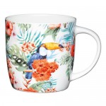 Kitchen Craft China Barrel Shaped Mug, Toucan, 425ml