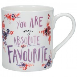 Kitchen Craft Fine Bone China 330ml Can Mug, 'Absolute Favourite
