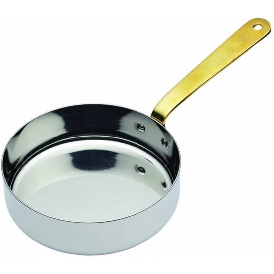Shop quality Master Class Professional Stainless Steel Mini Frying Pan / Sauce Serving Pot, 12 cm (4.5"), Silver/Brass in Kenya from vituzote.com Shop in-store or online and get countrywide delivery!