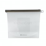 Master Class Reusable Silicone Food Bag, 1 Litre - BPA Free, Microwave, dishwasher & freezer safe