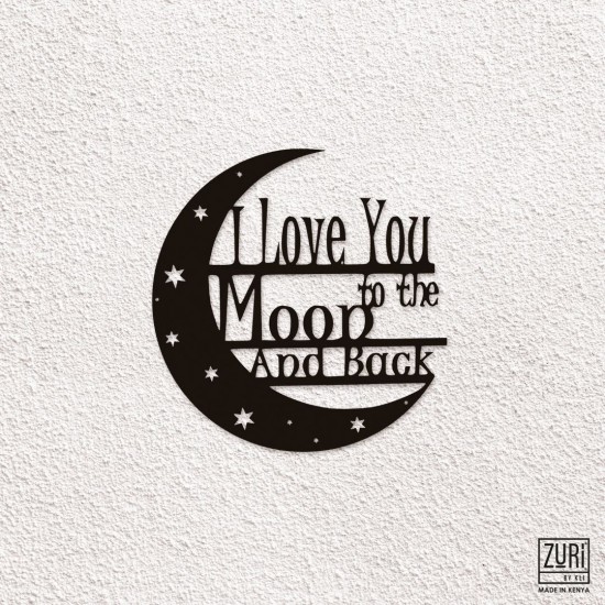 Shop quality Zuri I love to the moon and back Metal Wall Art - Made in Kenya in Kenya from vituzote.com Shop in-store or online and get countrywide delivery!