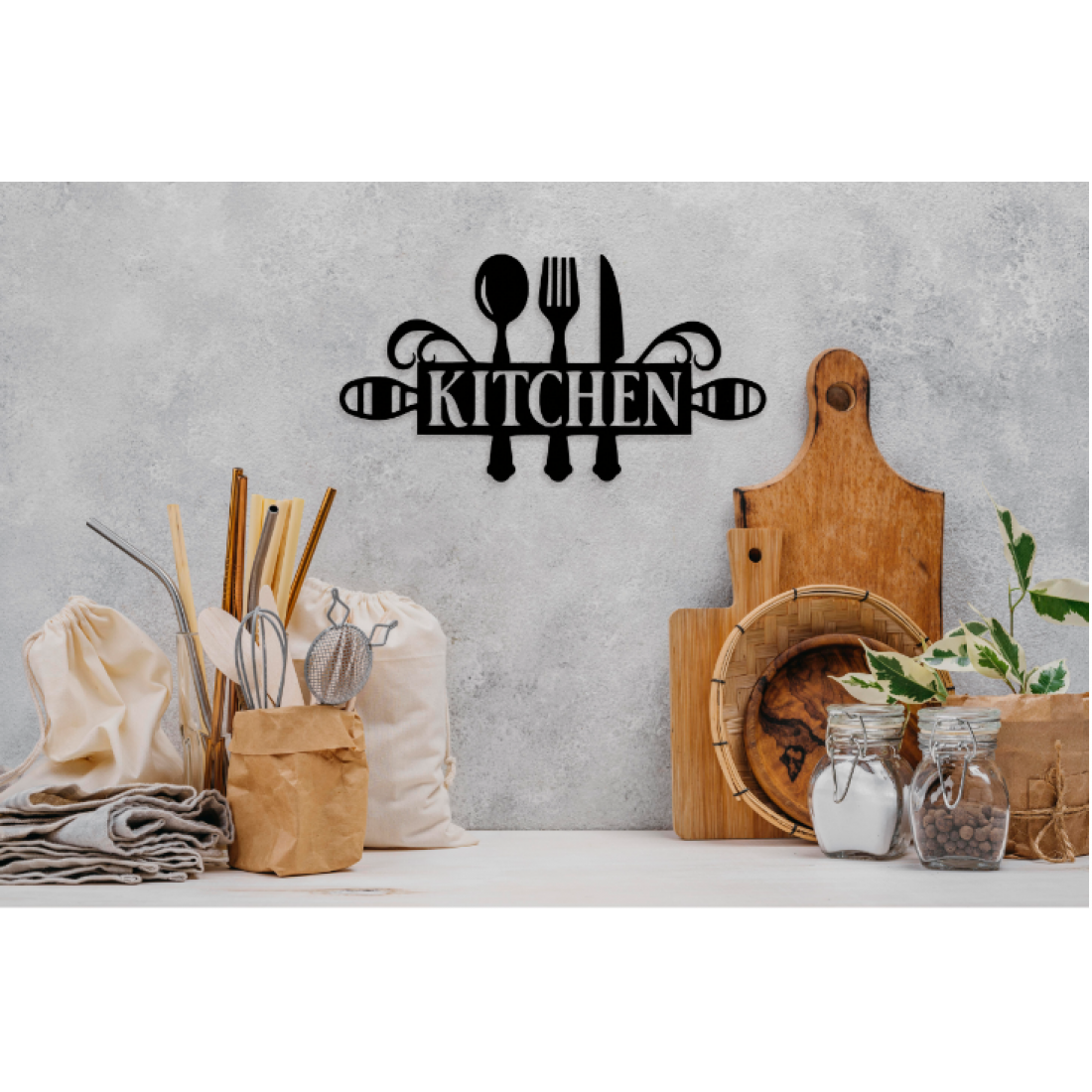 Gift for Her Zuri Kitchen Metal Wall Art Made in Kenya