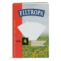 Filtropa Size 4 Coffee Filter Papers, Pack of 100, White