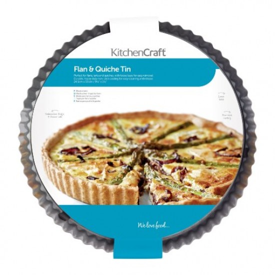 Kitchen Craft Non-Stick Round Fluted Flan Tin / Quiche Pan with Loose Base, 25 cm (10"), KC2BK17 Shop quality Kitchen Craft Non-Stick Round Fluted Flan Tin / Quiche Pan with Loose Base, 25 cm (10") in Kenya from vituzote.com Shop in-store or online and get countrywide delivery!