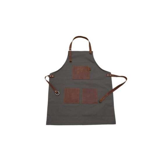 Shop quality Adelphi Hard-wearing Canvas Apron, Unisex, with 3 Leather Large Pockets - Made in Kenya in Kenya from vituzote.com Shop in-store or online and get countrywide delivery!