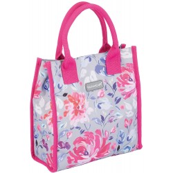 Kitchen Craft 4 Litre Grey Flower Lunch / Snack Cool Bag