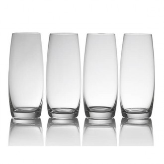 Mikasa Julie Set Of 4 Stemless Flute Glasses, 266ml