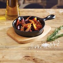 Artesà Cast Iron (5 Inches/13cm)  Small Fry Pan with Board