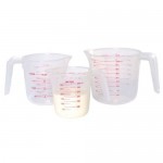Kitchen Craft Set of 3 Plastic Measuring Jugs