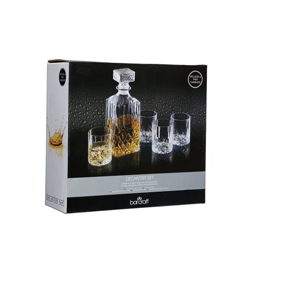 Shop quality BarCraft Cut-Glass Whisky Decanter and Tumbler Gift Set  (5 Pieces) in Kenya from vituzote.com Shop in-store or online and get countrywide delivery!