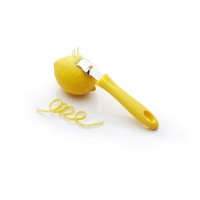 Kitchen Craft Soft-Grip 2-in-1 Lemon Zester / Canelle Knife, 16 cm (6.5") - Yellow
