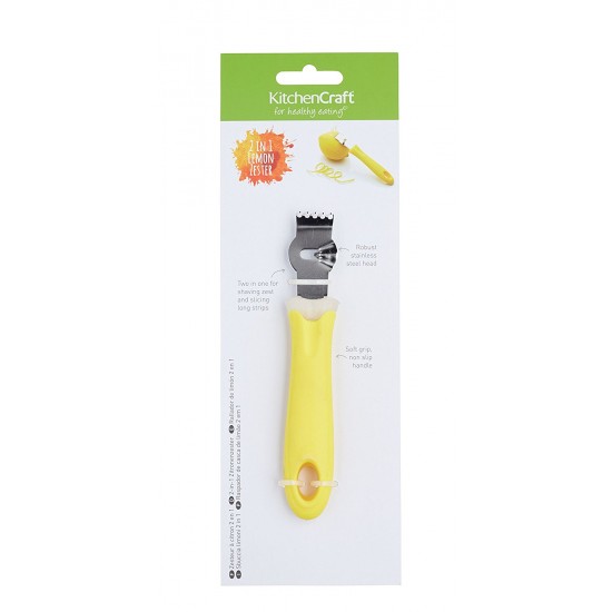 Shop quality Kitchen Craft Soft-Grip 2-in-1 Lemon Zester / Canelle Knife, 16 cm (6.5") - Yellow in Kenya from vituzote.com Shop in-store or get countrywide delivery!