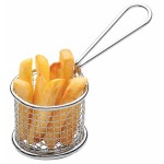 Master Class Chips Basket, Silver, 8.5 cm, Round