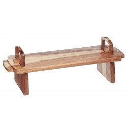 Artesà Acacia Wood Antipasti Platform Platter, Rustic Acaccia Wood, Gift Boxed