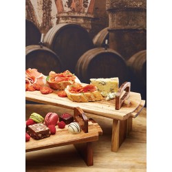 Artesà Acacia Wood Antipasti Platform Platter, Rustic Acaccia Wood, Gift Boxed