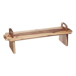 Artesà Raised Wooden Serving Platter, Rustic Acacia Wood, 52 x 15 x 17 cm, Gift Boxed