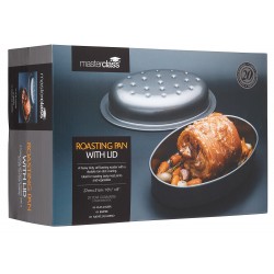 Master Class Self-Basting Non-Stick Roasting Tin with Lid, 27 x 18 cm (10.5" x 7")