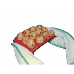 Master Class Smart Cake / Muffin Tin with 12 Hollows, Silicone, Red/Black, 29 x 20 x 16 cm