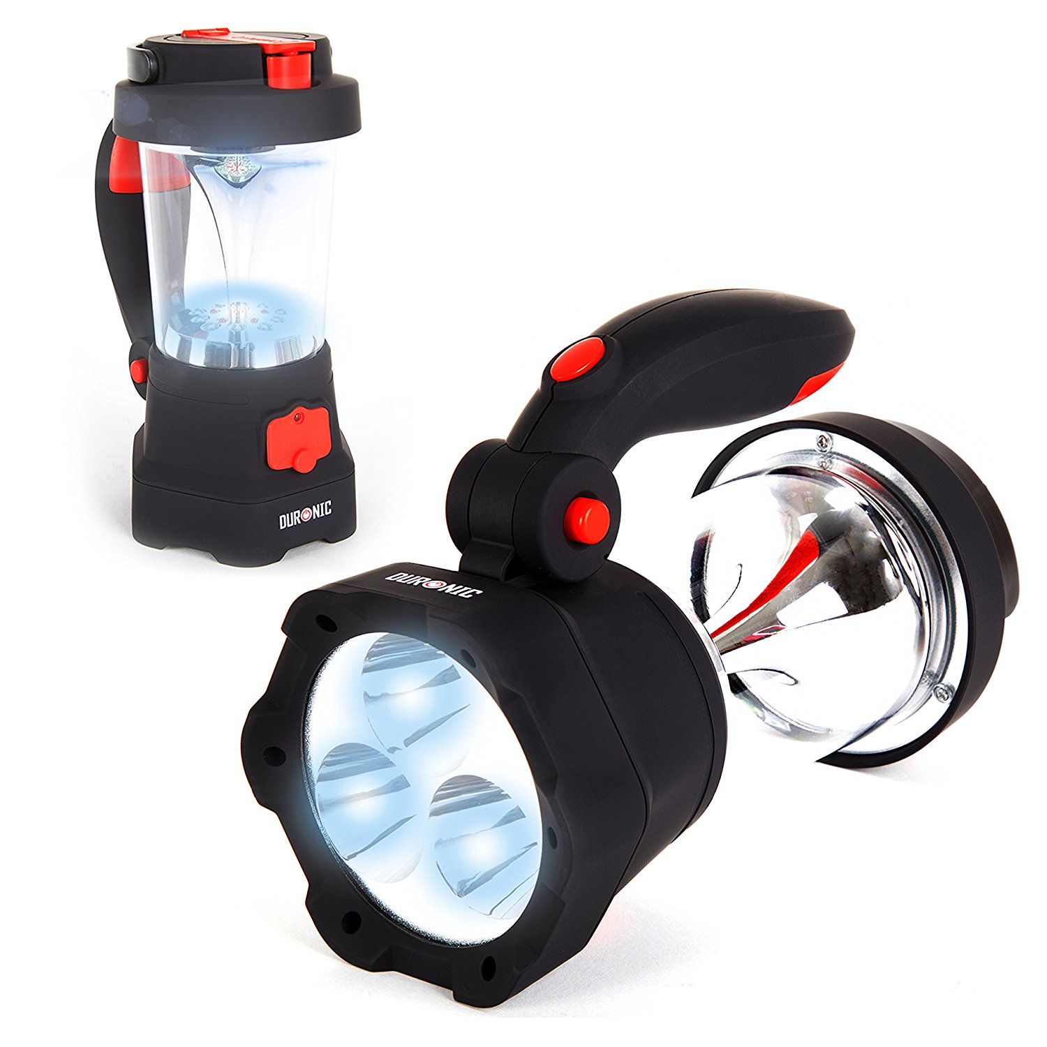  Duronic Hurricane 4 in 1 Rechargeable, Hand Crank,  Self-Powered, Dynamo Flashlight, Torch, Lamp, Lantern - USB Charging  Function : Sports & Outdoors