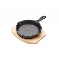 Artesà Cast Iron (10 cm/4 Inches) Mini Fry Pan with Board