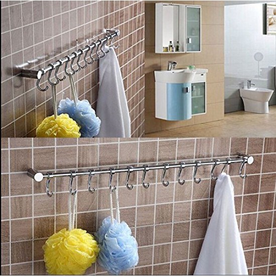 Kitchen Craft Stainless Steel Utensil 12 hook Hanging Rack - Silver - 52 cm, KCRACKDL Shop quality Kitchen Craft Stainless Steel Utensil 12 hook Hanging Rack - Silver - 52 cm in Kenya from vituzote.com Shop in-store or online and get countrywide delivery!