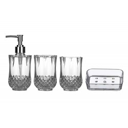 Premier Cristallo Bathroom Countertops  Set, 4 Pieces - Clear