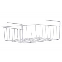 Premier Under Shelf Storage Basket, White - 15 inches wide x 10 inches long x  5.5 inches height