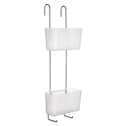 Tatay Standard Shower Caddy, Duo, Stainless-Steel, White