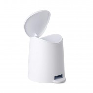 Tatay Standard Bathroom Pedal Bin, 3 Liters - White