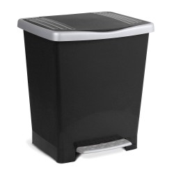 Tatay 23 Liter Pedal Dent Resistant Dust Bin - Black