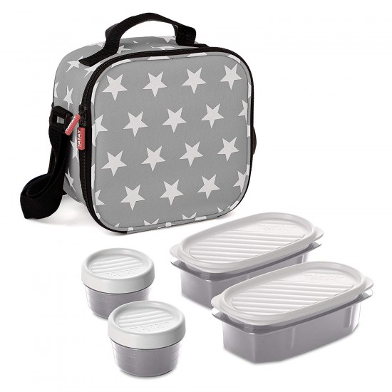 Tatay Grey Stars Food Kit - 5 - Piece Set + Insulated Thermo Bag - Microwave & Fridge Safe & 4 BPA Free Containers, 1167513 Shop quality Tatay Grey Stars Food Kit - 5 - Piece Set + Insulated Thermo Bag - Microwave & Fridge Safe & 4 BPA Free Containers in Kenya from vituzote.com Shop in-store or get countrywide delivery!