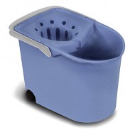 Tatay 12 Liter Squeezer Mop Bucket with Wheels, Blue