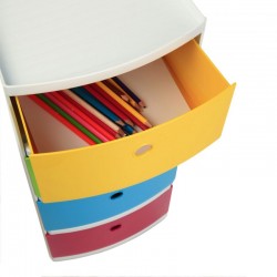 Tatay 4-Drawer Storage Tower Kids, Multicolour (29.5cmX22cmX57cm)