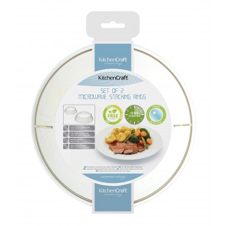 Kitchen Craft 2-Piece Microwave-Stacking Plate Rings, 22cm Base Diameter