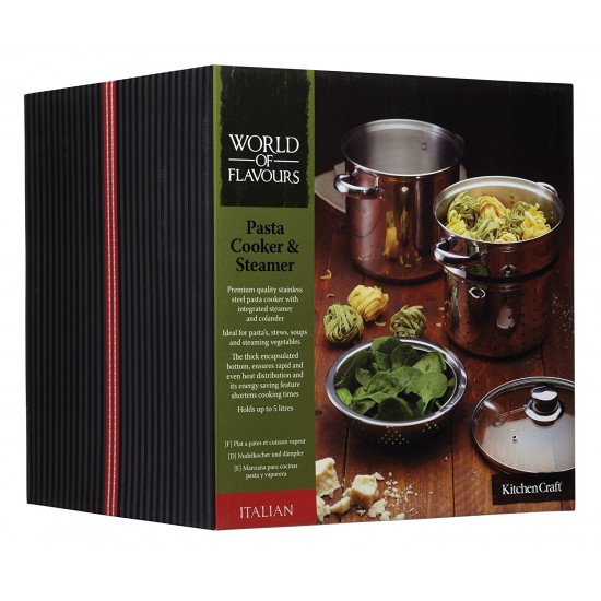Shop quality World of Flavours Stainless Steel 4 Liters Pasta Pot with Steamer Insert, 20 cm in Kenya from vituzote.com Shop in-store or online and get countrywide delivery!