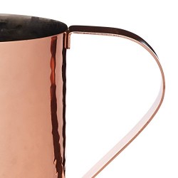 BarCraft Large Stainless Steel Moscow Mule Mug, Hammered, 550ml