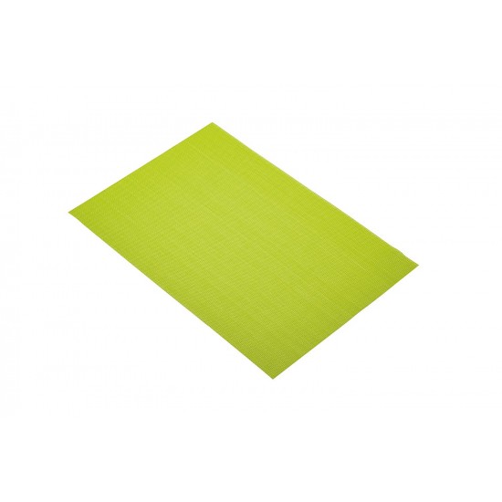 Kitchen Craft Woven Vinyl Placemat, 30 x 45 cm (12" x 17.5") - Green ( Reversible & Heat Resistant)