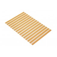 Kitchen Craft Woven Vinyl Placemat, 45 x 30 cm (17.5" x 12") - Orange Stripes ( Reversible & Heat Resistant)