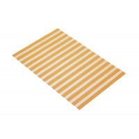 Kitchen Craft Woven Vinyl Placemat, 45 x 30 cm (17.5" x 12") - Orange Stripes ( Reversible & Heat Resistant)