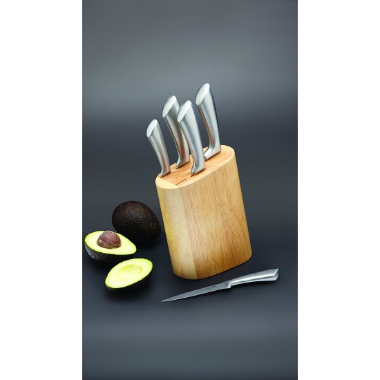 Master Class Cortes 5-Piece Stainless Steel Knife Set and Knife Block, MCKNB60 Shop quality Master Class Cortes 5-Piece Stainless Steel Knife Set and Knife Block in Kenya from vituzote.com Shop in-store or online and get countrywide delivery!